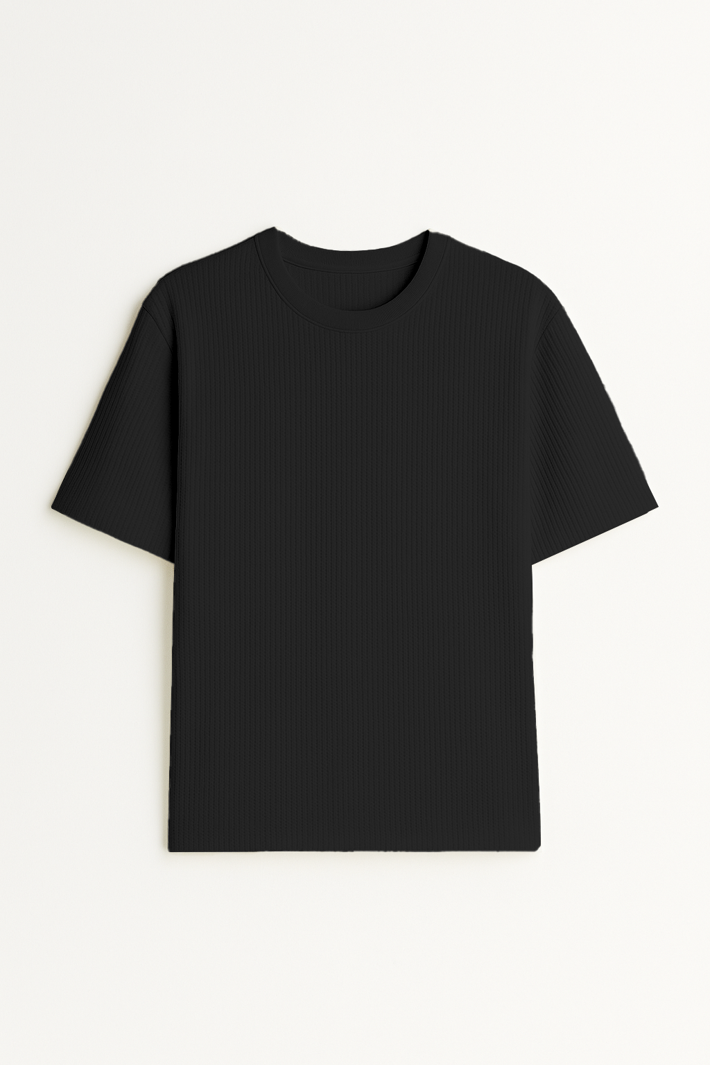 Half Sleeve Waffle Knit Shirt - Onyx