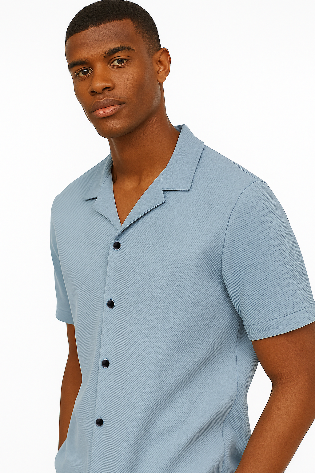 Textured Resort Shirt -  Iceberg