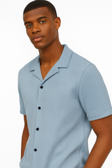 Textured Resort Shirt -  Iceberg