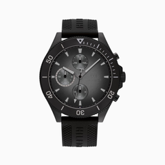 Tommy Hilfiger Men’s Quartz Black Silicone Strap Black Dial 46mm Watch 1791921