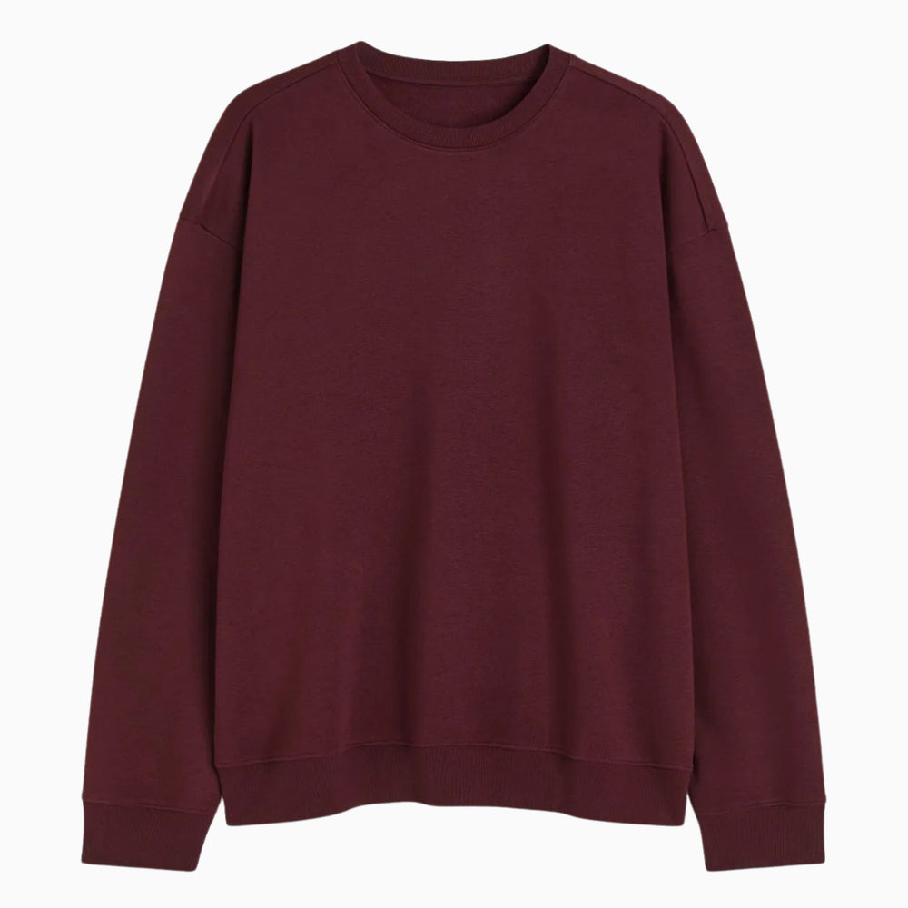 Buy Basic Loose Fit Sweatshirt - Burgundy in Pakistan