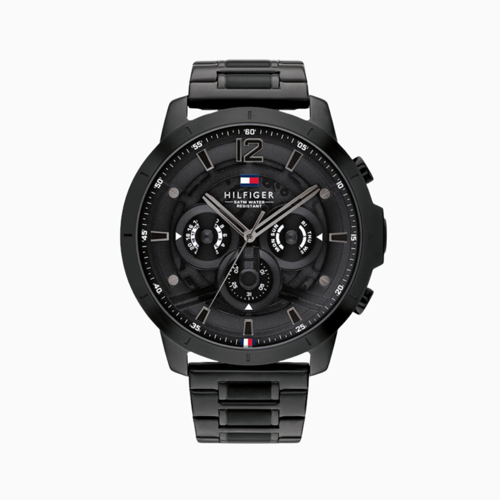 Tommy Hilfiger Luce Black Stainless Steel Black Dial Chronograph Quartz Watch for Gents – 1710494