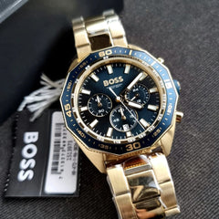 Hugo Boss Mens Chronograph Yellow Gold Stainless Steel Watch 1513973