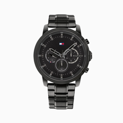 Tommy Hilfiger Black Steel Men's Multi-function Watch - 1791795