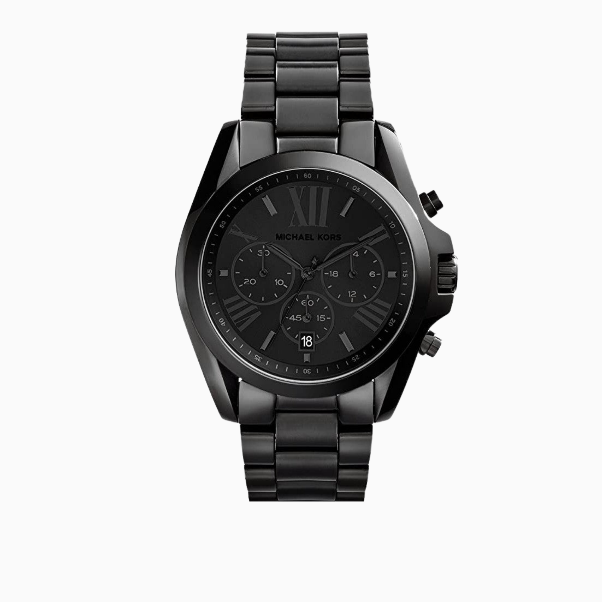 Michael Kors Unisex Chronograph Quartz Stainless Steel Black Dial 42mm Watch MK5550