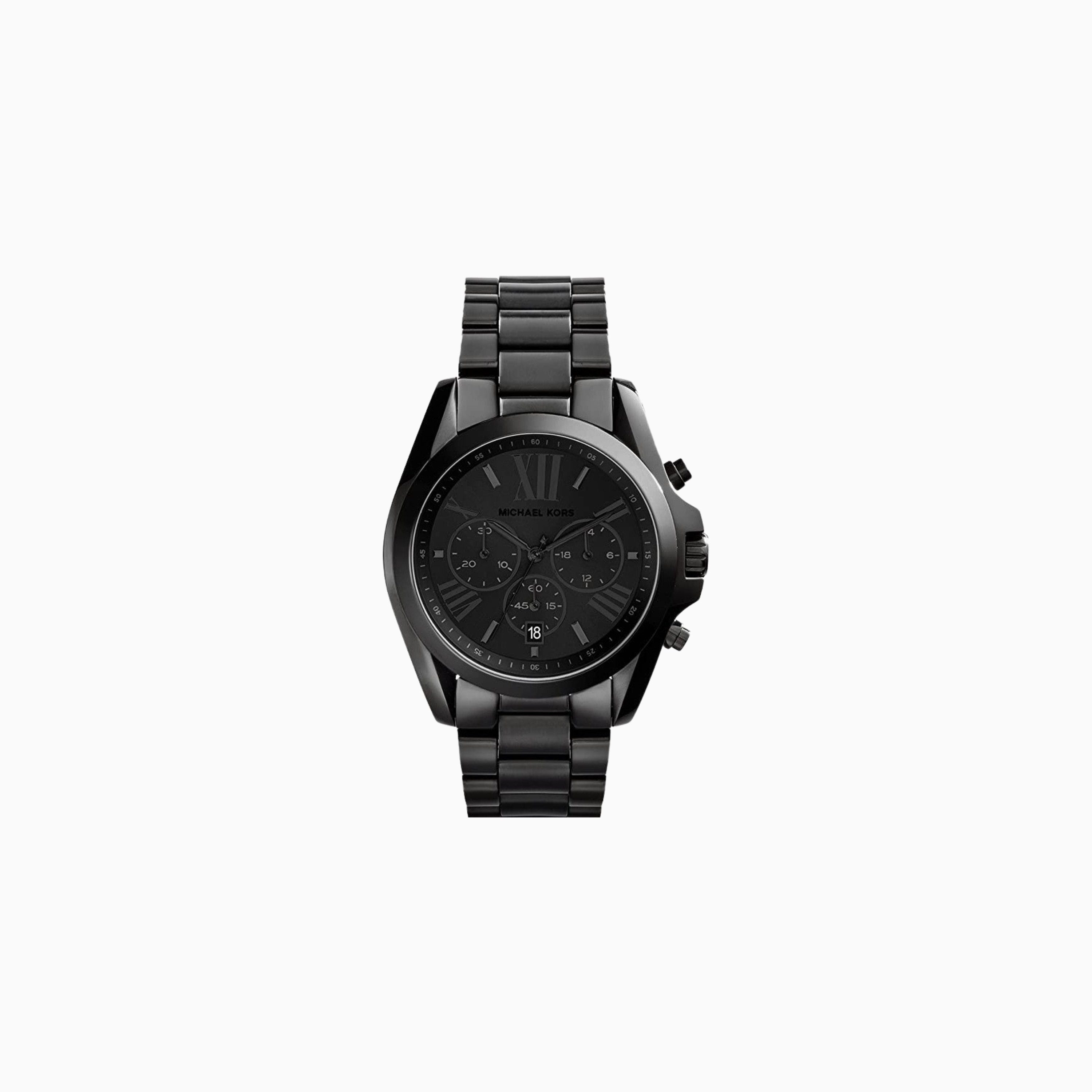 Michael Kors Unisex Chronograph Quartz Stainless Steel Black Dial 42mm Watch MK5550