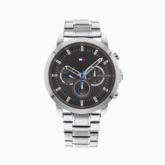 Tommy Hilfiger Men’s Quartz Silver Stainless Steel Grey Dial 46mm Watch 1791794