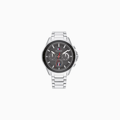 Tommy Hilfiger Men's Quartz Silver Stainless Steel Grey Dial 45mm Watch 1791857