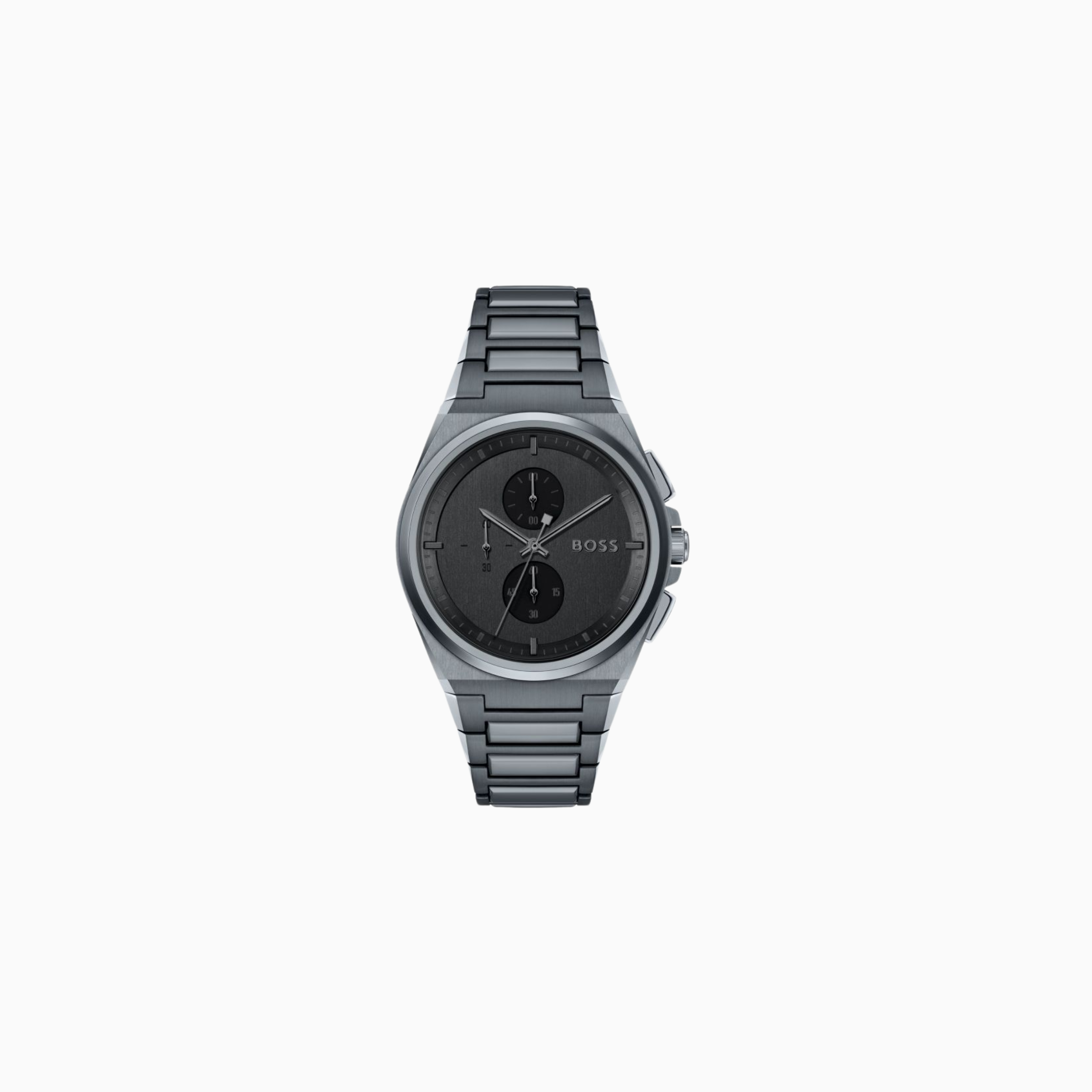 Hugo Boss Mens Chronograph Grey Stainless Steel Quartz Watch – 1513996