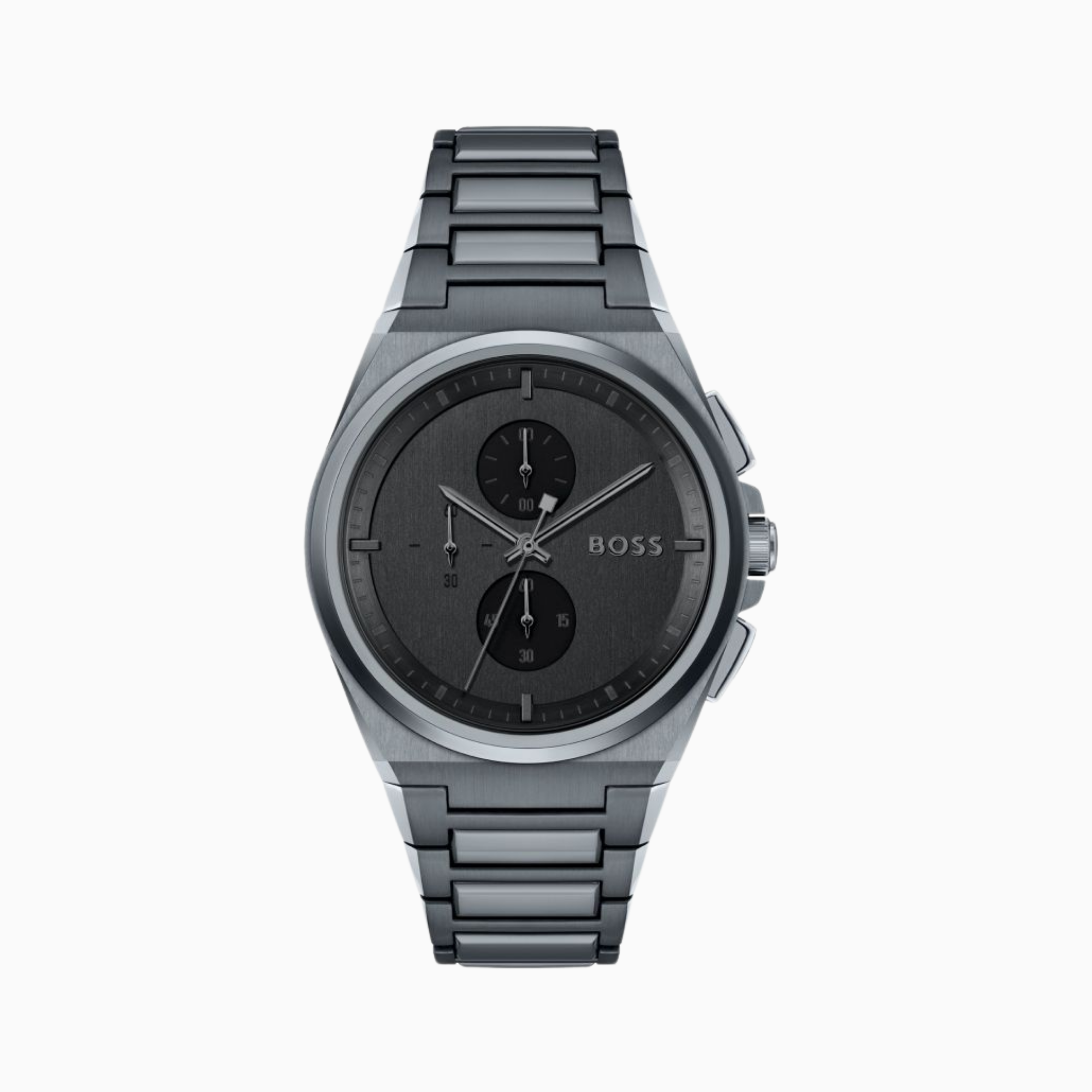 Hugo Boss Mens Chronograph Grey Stainless Steel Quartz Watch – 1513996