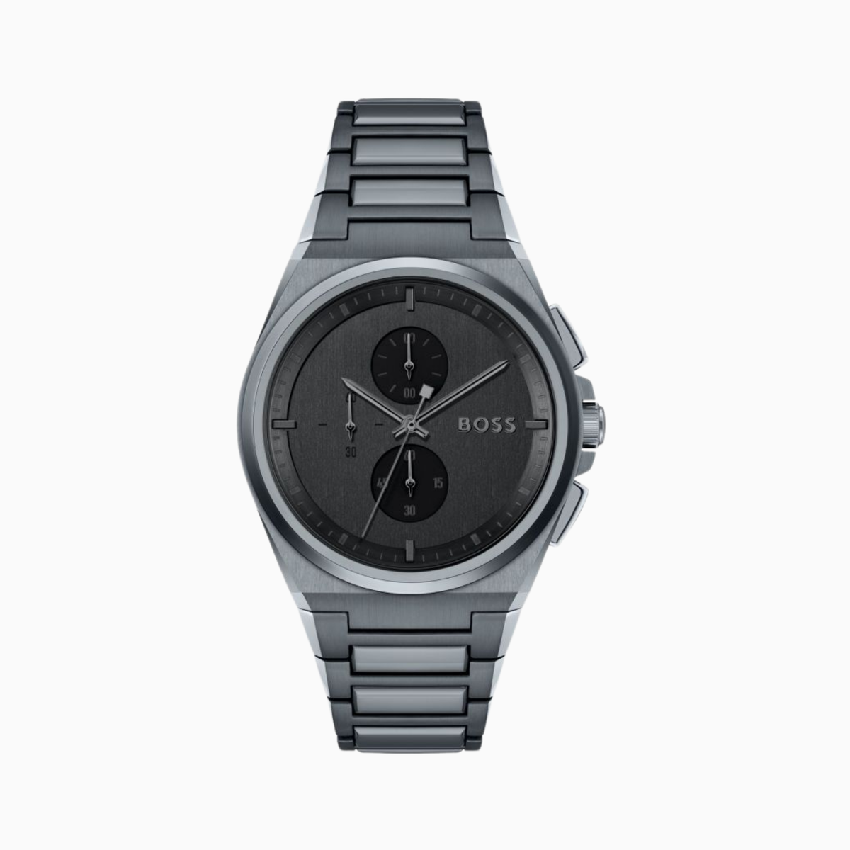 Hugo Boss Mens Chronograph Grey Stainless Steel Quartz Watch – 1513996