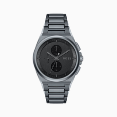 Hugo Boss Mens Chronograph Grey Stainless Steel Quartz Watch – 1513996