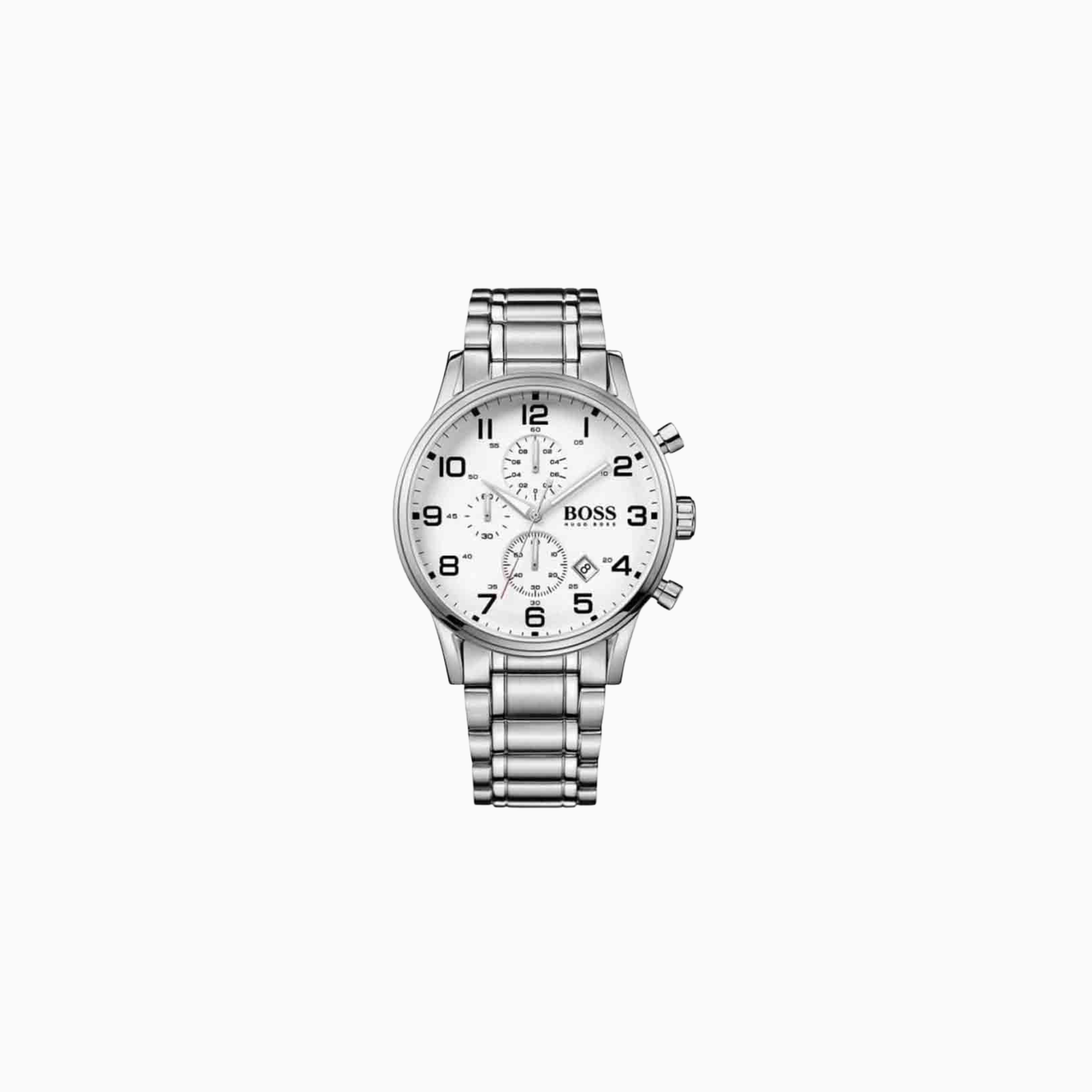 Hugo Boss Men’s Quartz Stainless Steel White Dial 44mm Watch 1513182