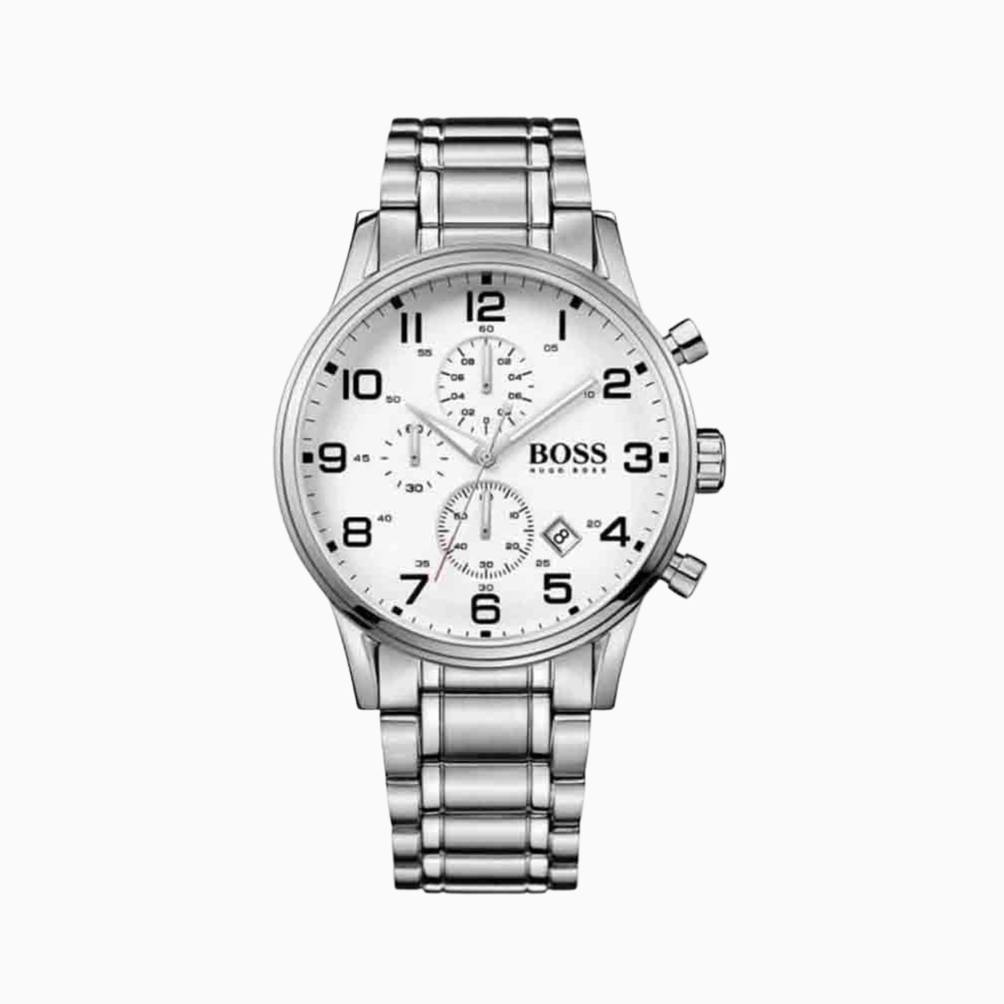 Hugo Boss Men’s Quartz Stainless Steel White Dial 44mm Watch 1513182