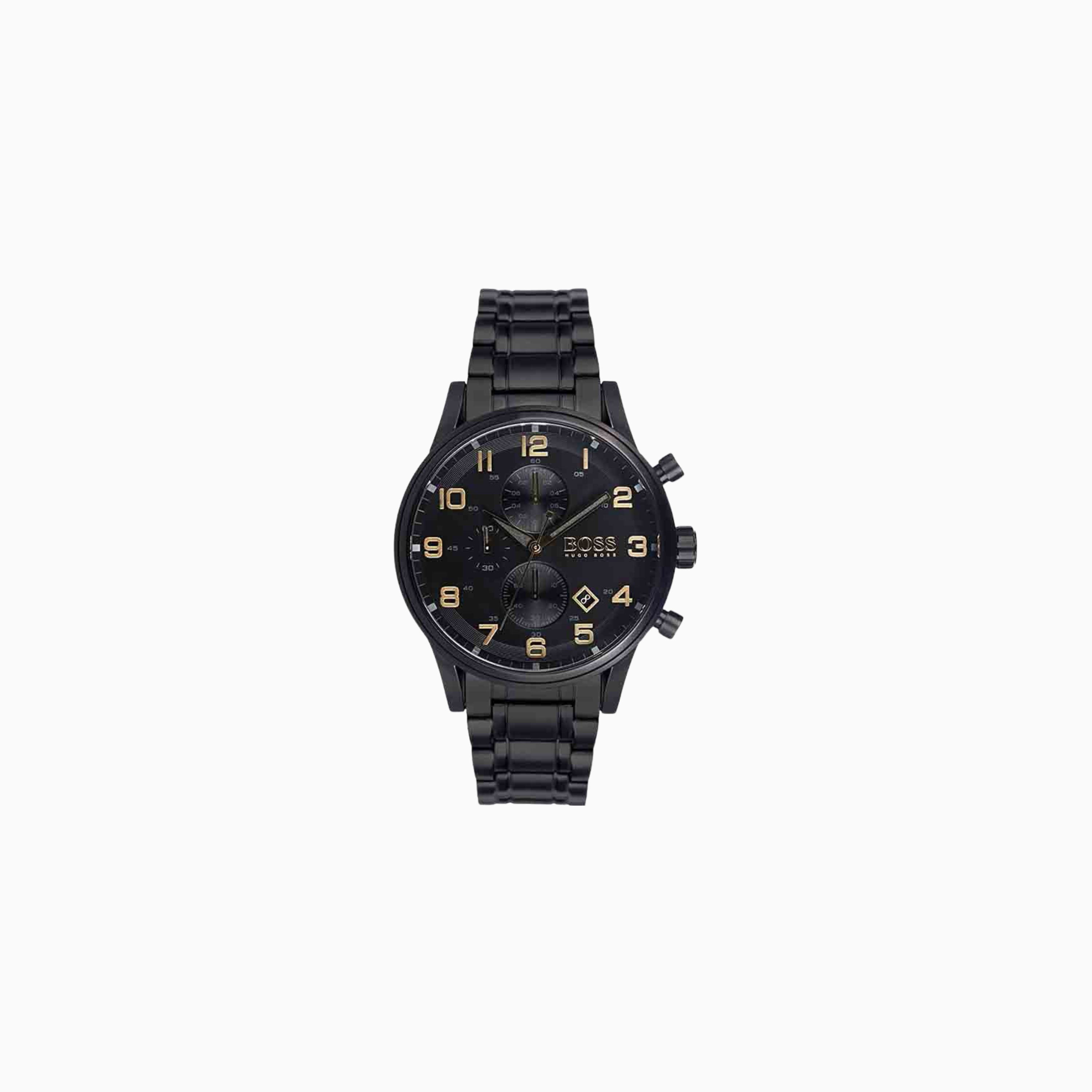 Hugo Boss Men’s Quartz Stainless Steel Black Dial 46mm Watch 1513275