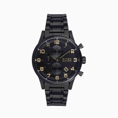 Hugo Boss Men’s Quartz Stainless Steel Black Dial 46mm Watch 1513275