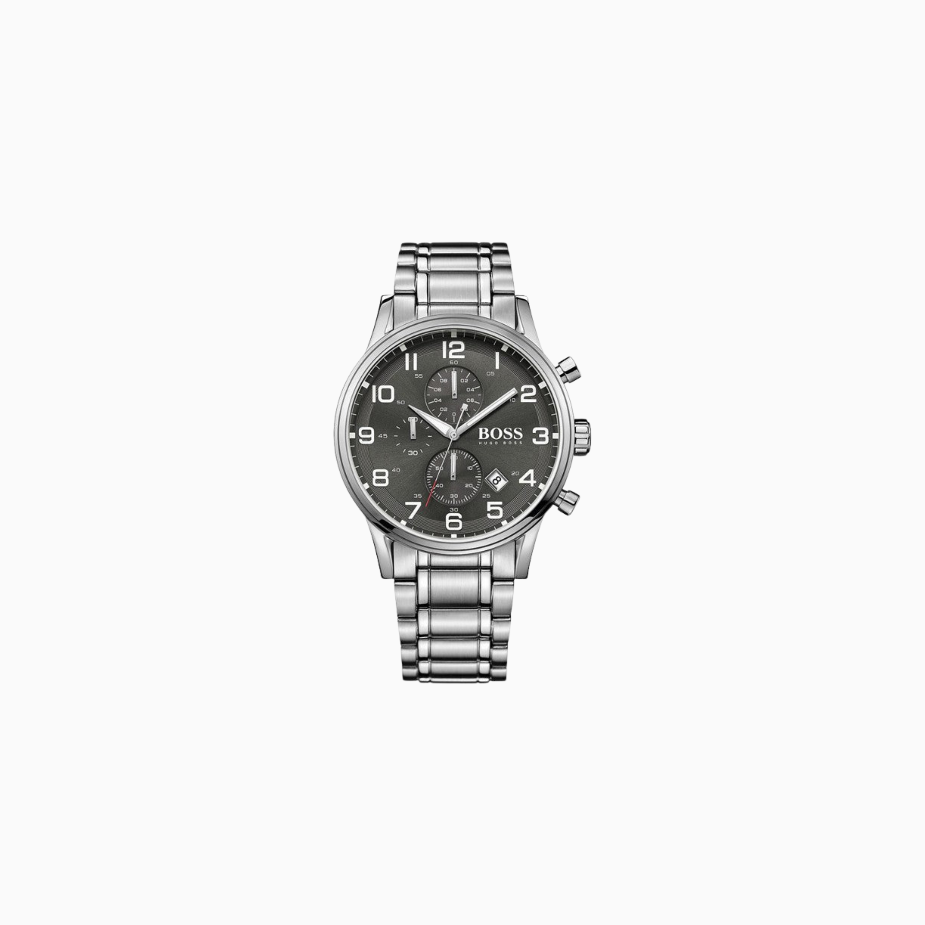 Hugo Boss Men’s Quartz Stainless Steel Grey Dial 44mm Watch 1513181