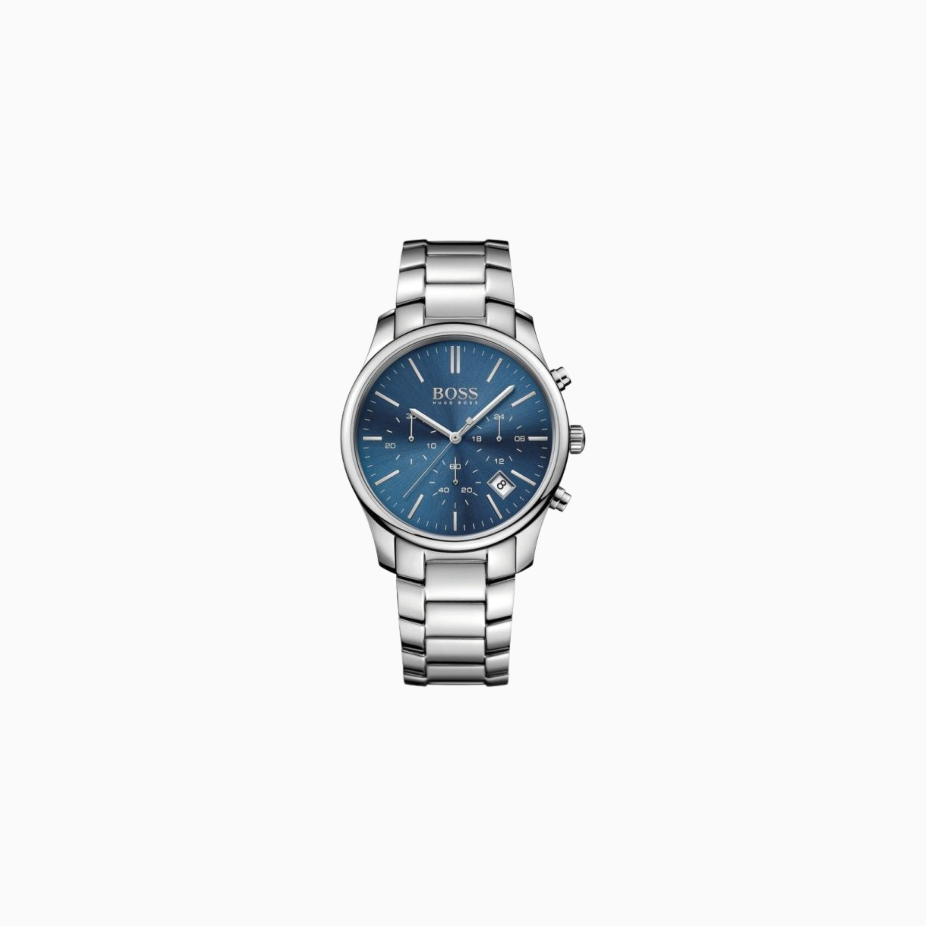 Hugo Boss Men’s Quartz Silver Stainless Steel Blue Dial 42mm Watch 1513434
