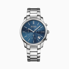 Hugo Boss Men’s Quartz Silver Stainless Steel Blue Dial 42mm Watch 1513434