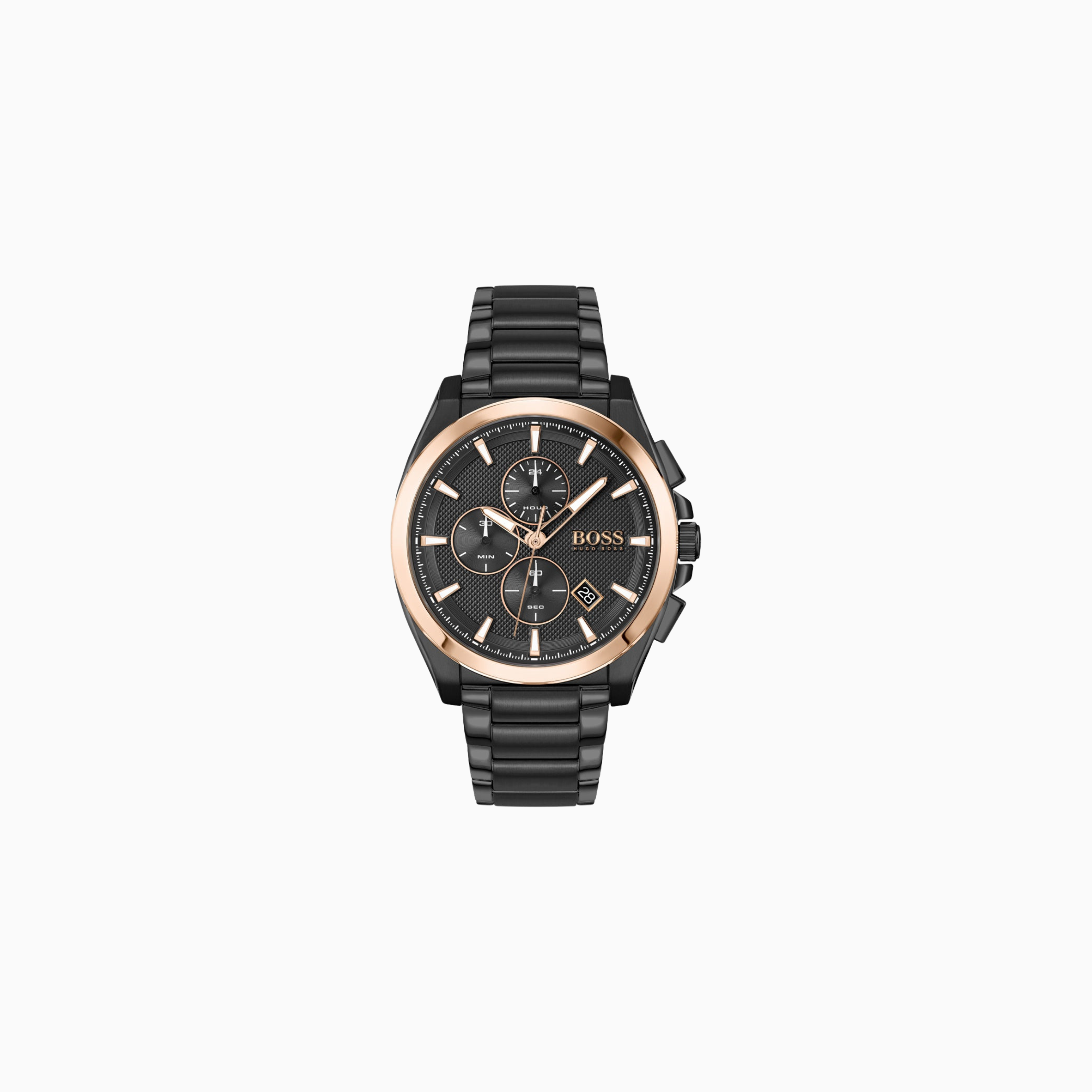 Hugo Boss Men’s Quartz Black Stainless Steel Black Dial 46mm Watch 1513885