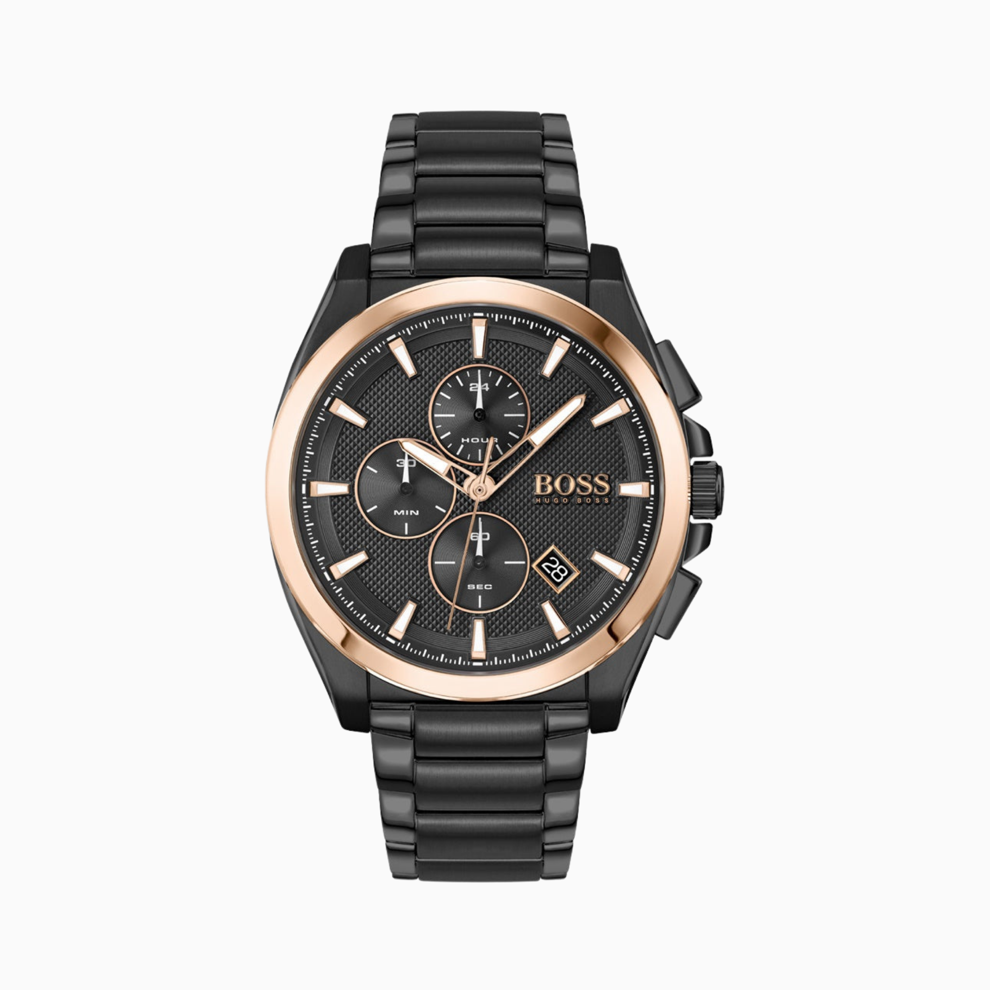 Hugo Boss Men’s Quartz Black Stainless Steel Black Dial 46mm Watch 1513885