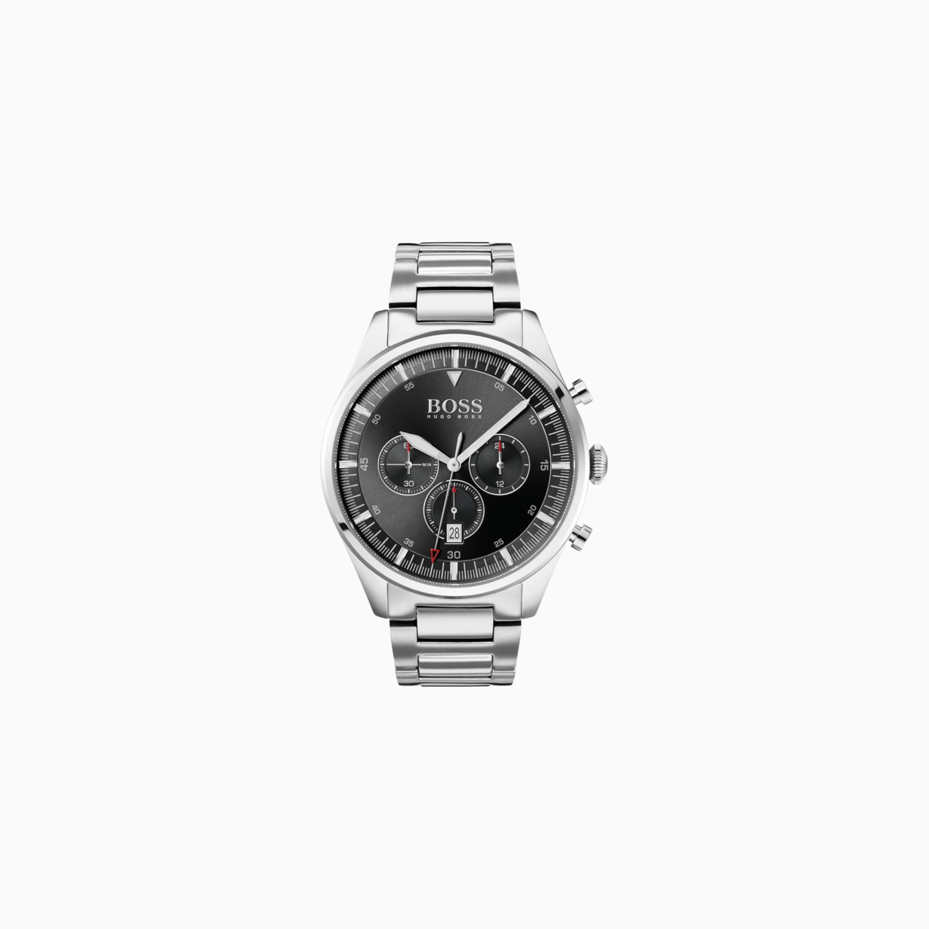 Hugo Boss Men’s Chronograph Stainless Steel Black Dial 44mm Watch 1513712