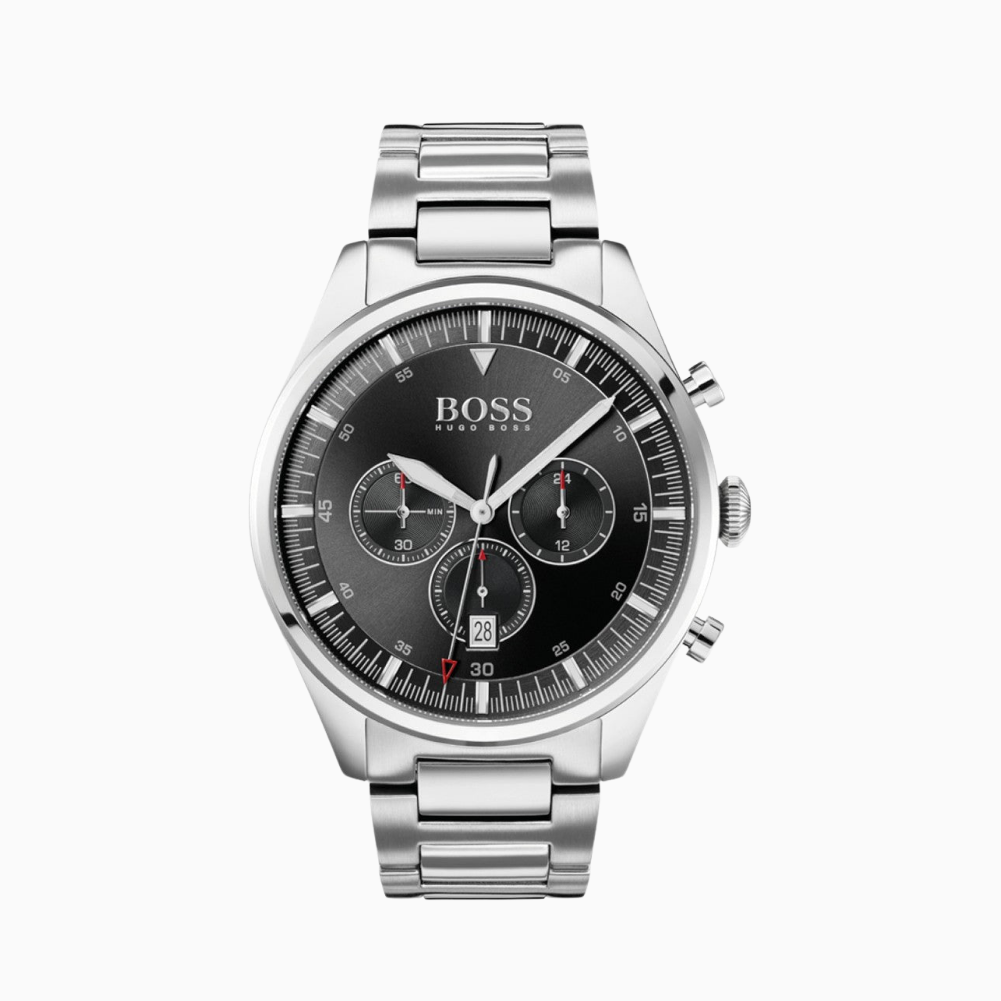 Hugo Boss Men’s Chronograph Stainless Steel Black Dial 44mm Watch 1513712