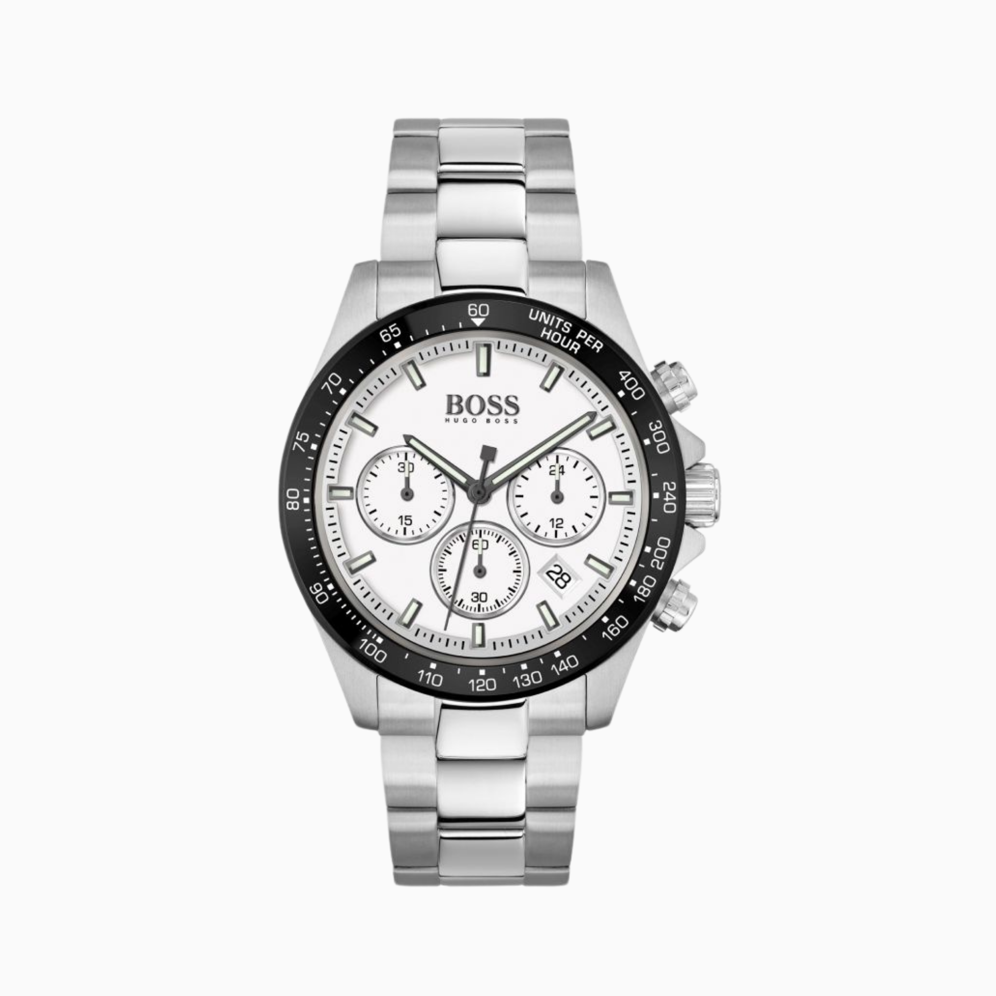 Hugo Boss Men’s Chronograph Quartz Stainless Steel White Dial 43mm Watch 1513875