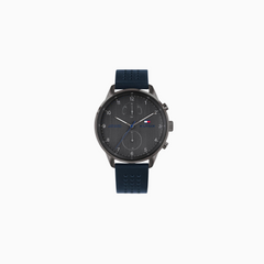 Tommy Hilfiger Men's Quartz Leather Strap Grey Dial 44mm Watch 1791578