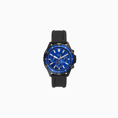 Fossil Men’s Quartz Silicone Strap Blue Dial 44mm Watch FS5695
