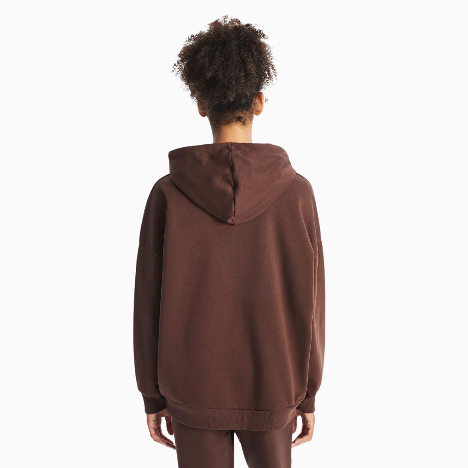 Basic Loose Fit Hoodie - Brown