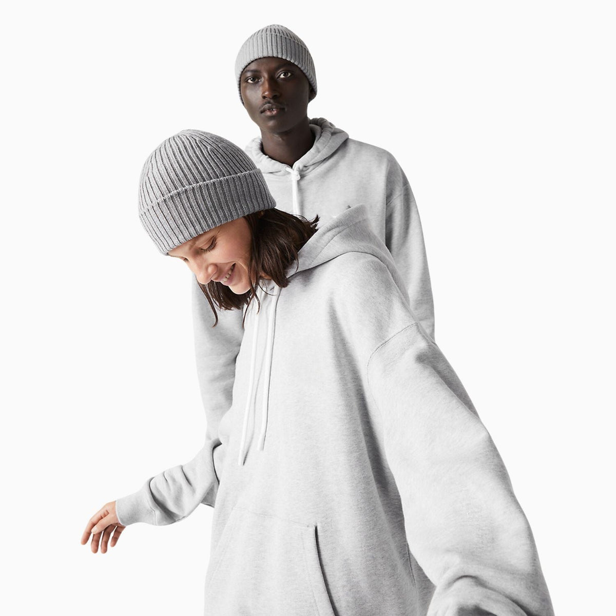 Basic Loose Fit Hoodie - Grey