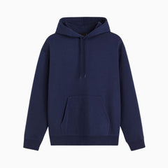 Basic Loose Fit Hoodie - Navy Blue