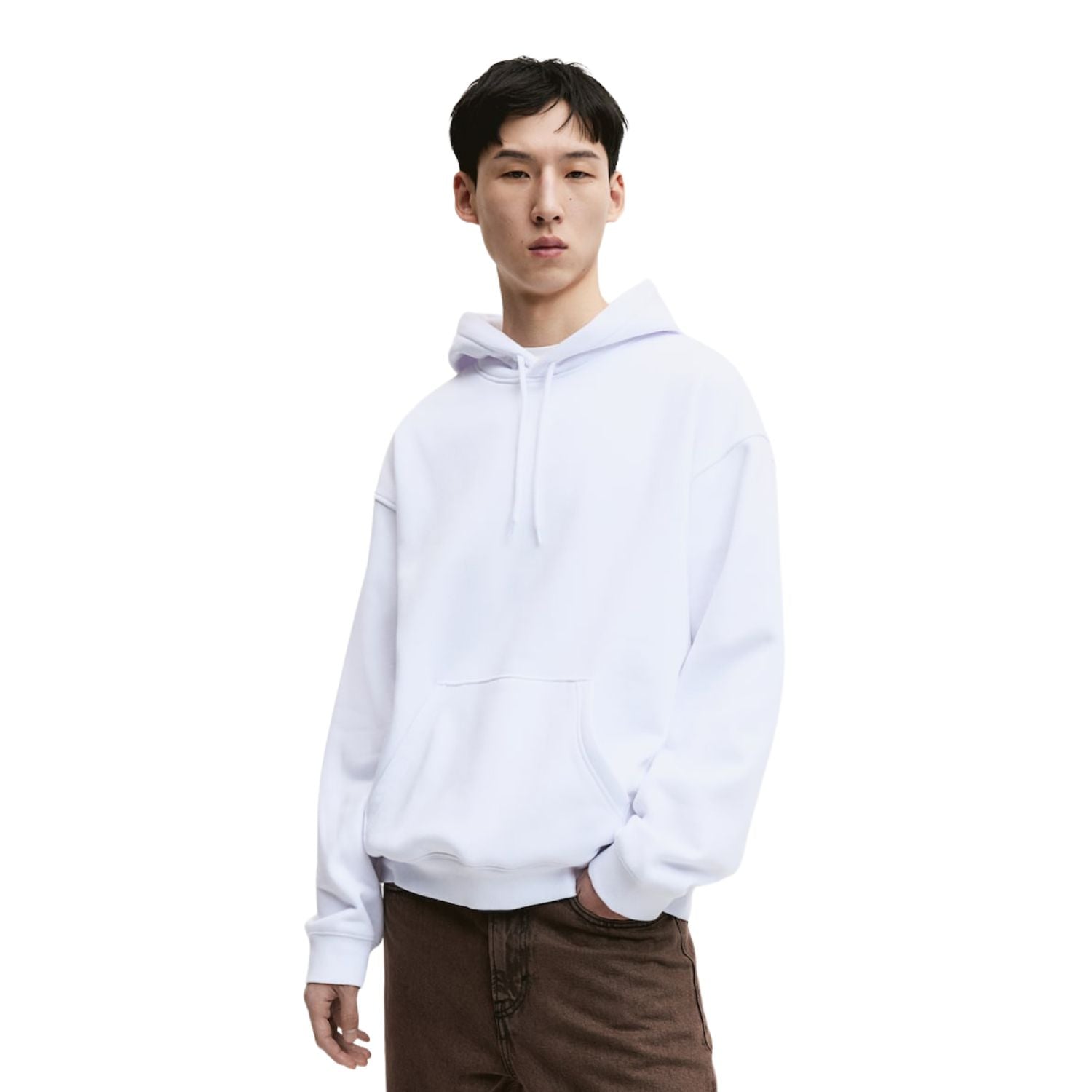 Basic Loose Fit Hoodie - White