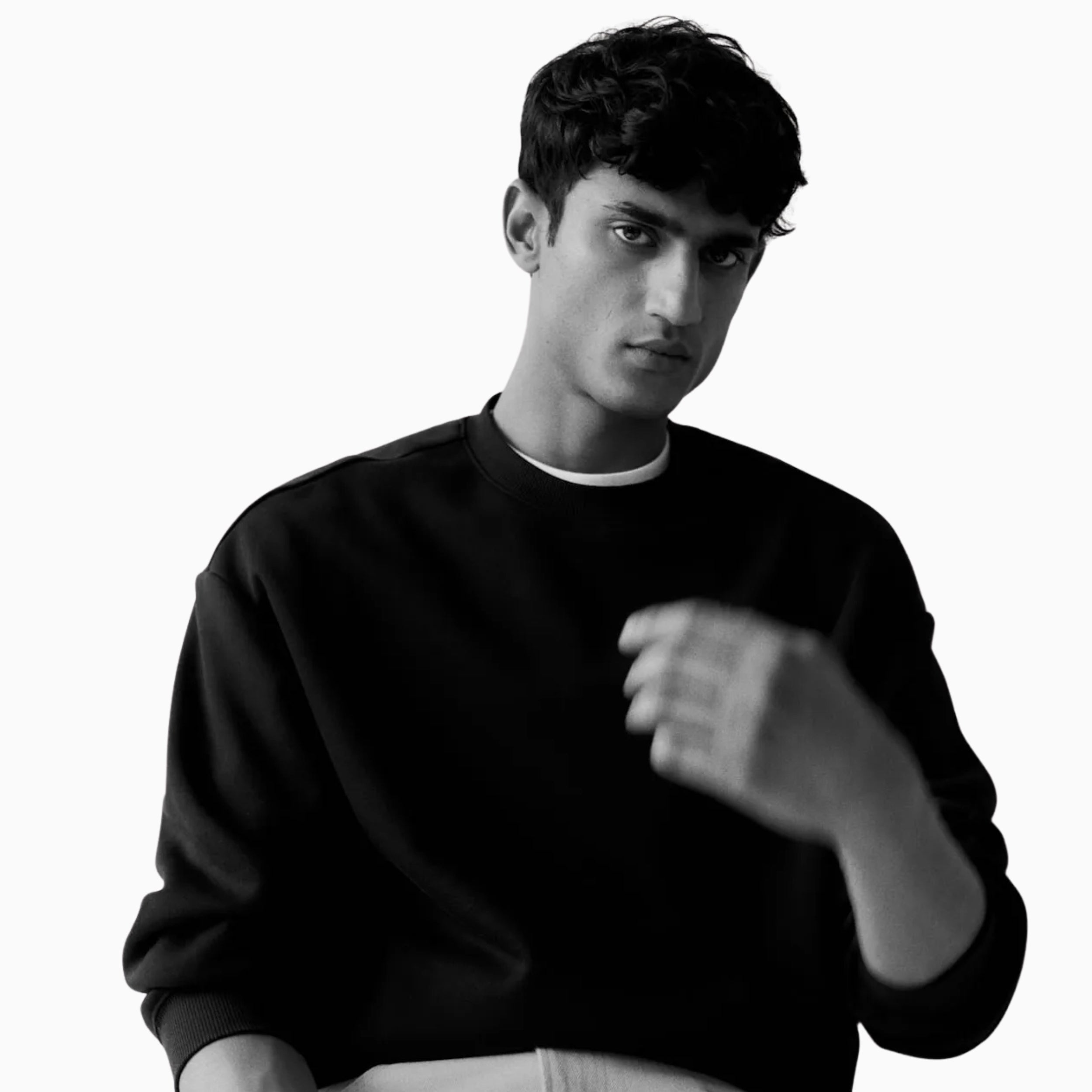 Buy Basic Loose Fit Sweatshirt - Black in Pakistan