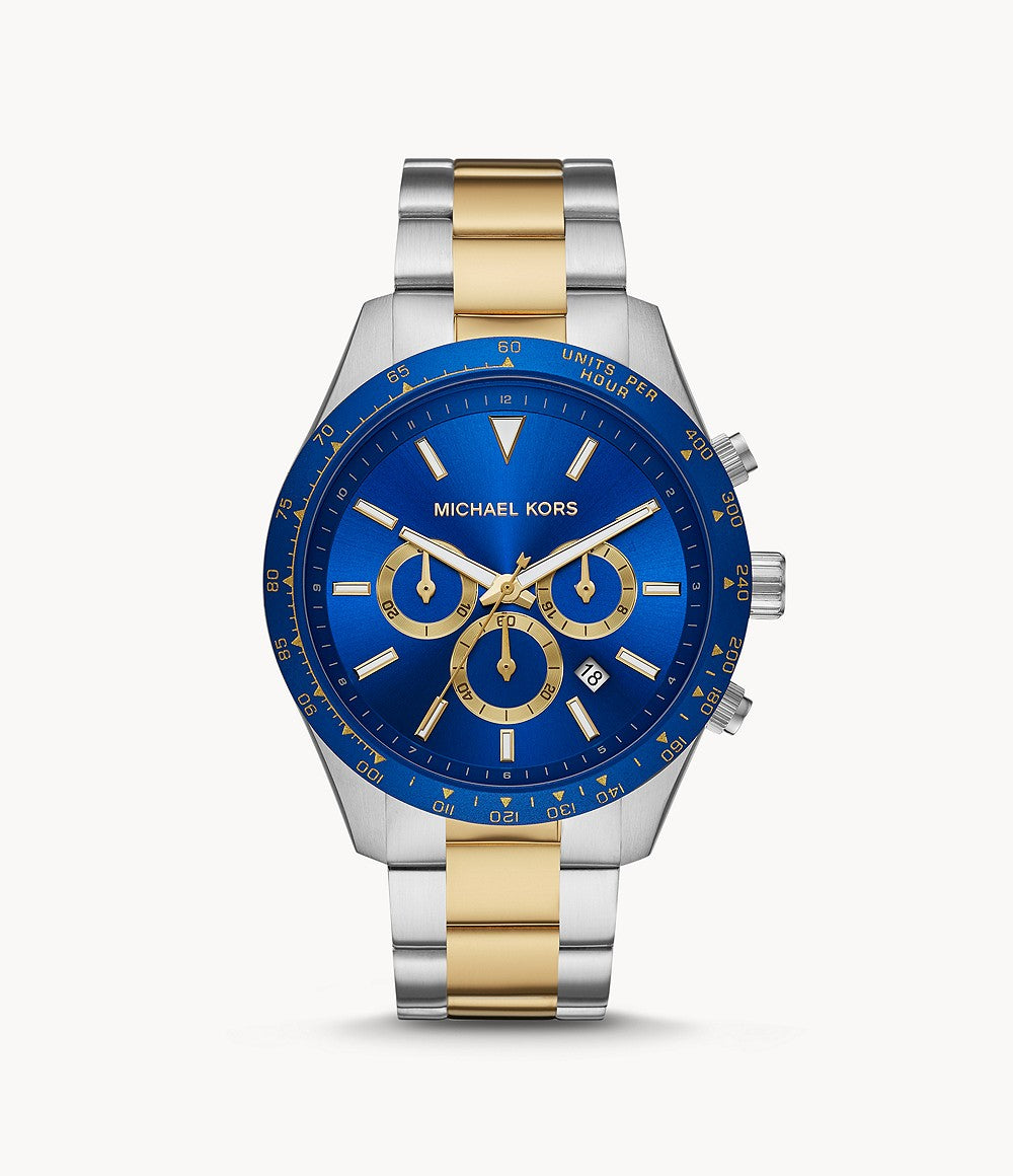 Michael Kors Men's Quartz Stainless Steel Blue Dial 45mm Watch MK8825