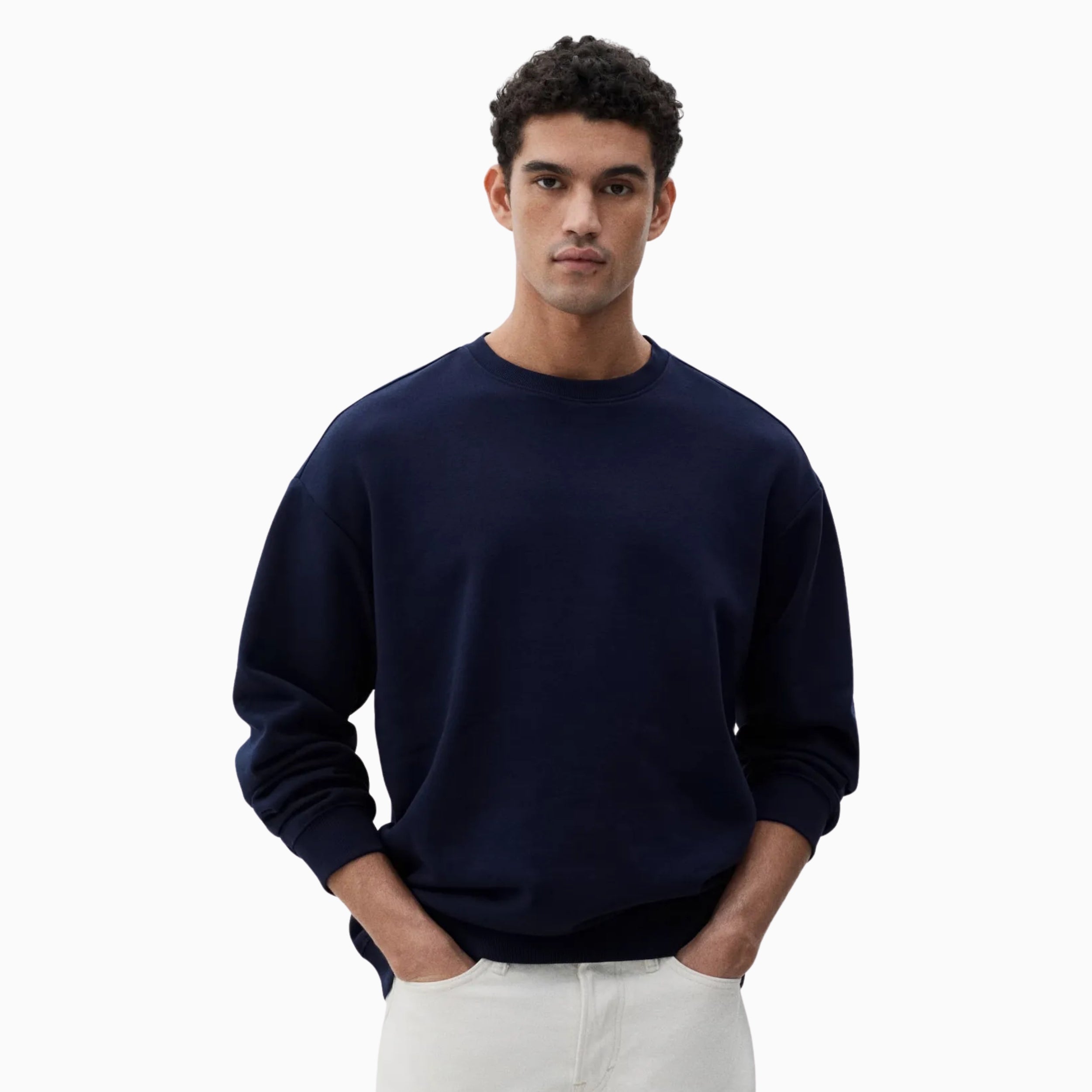 Buy Basic Loose Fit Sweatshirt - Navy Blue in Pakistan