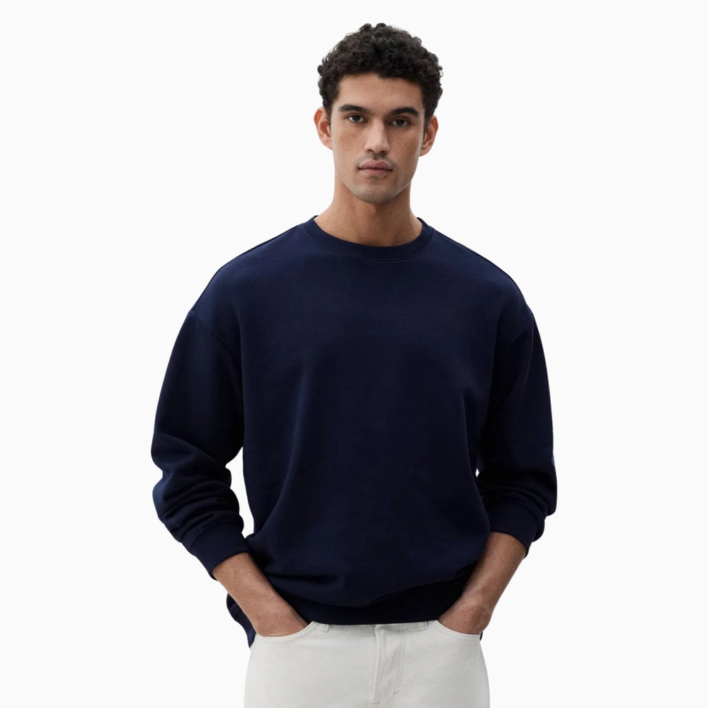 Buy Basic Loose Fit Sweatshirt - Navy Blue in Pakistan