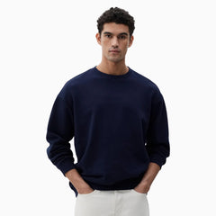Buy Basic Loose Fit Sweatshirt - Navy Blue in Pakistan