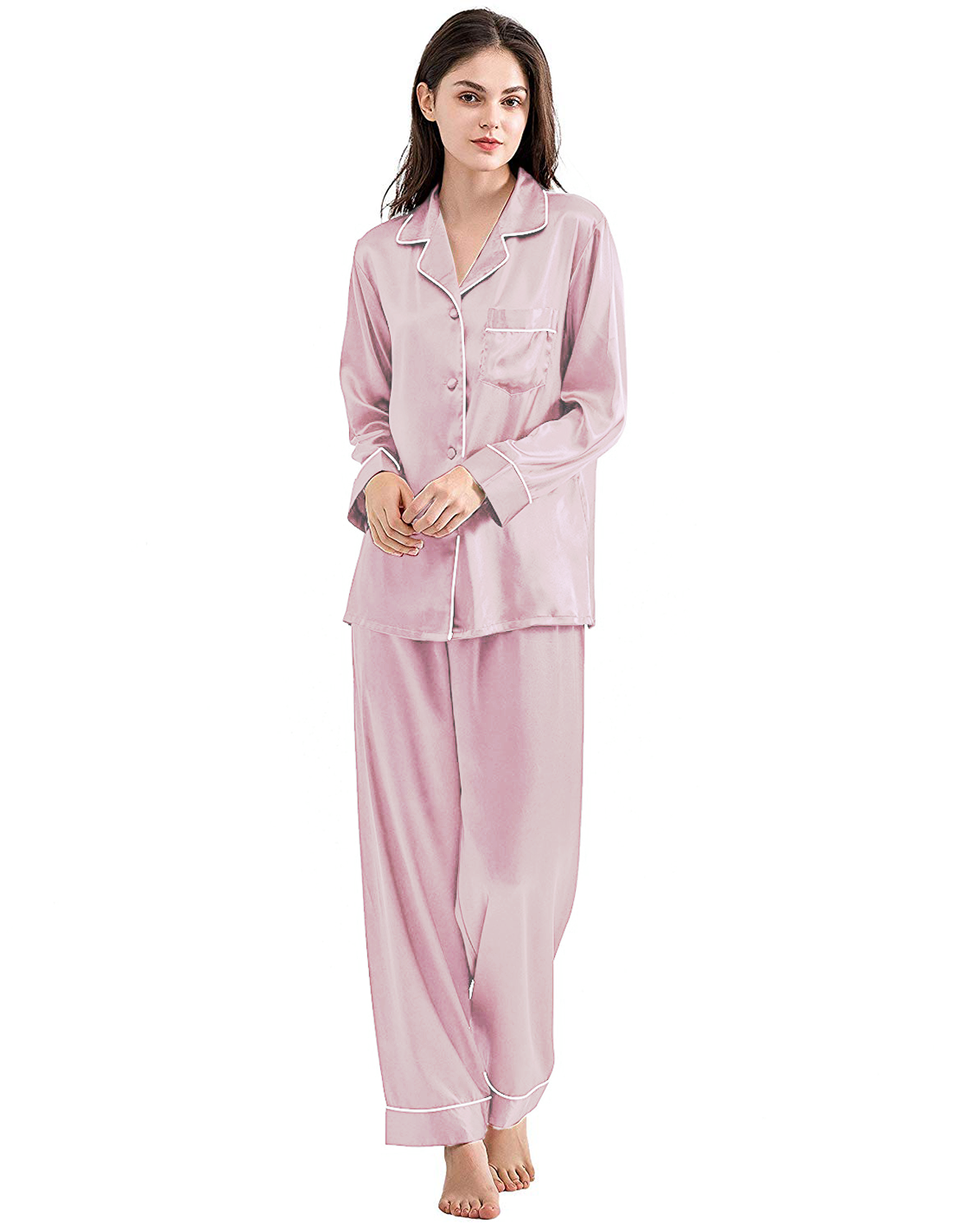 Buy Silk PJ Set - Pink in Pakistan