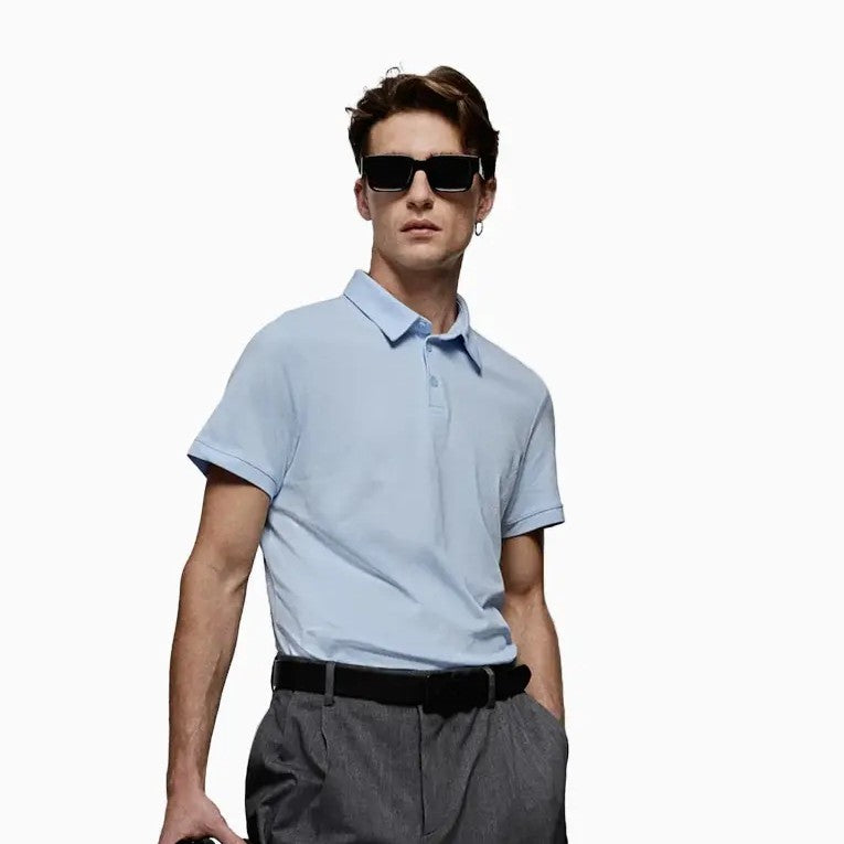 Slim Fit Polo Shirt -Sky Blue