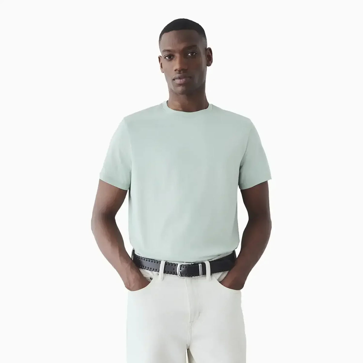 Men's Regular Fit Short Sleeve T-Shirt -Mint Green