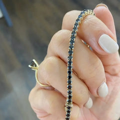 Tennis Bracelet Black Gold