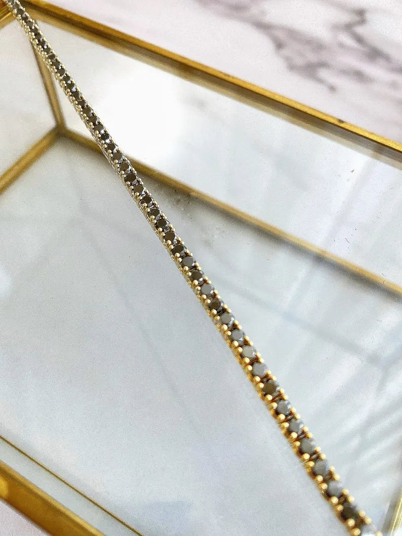 Tennis Bracelet Black Gold