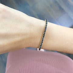 Tennis Bracelet Black Gold