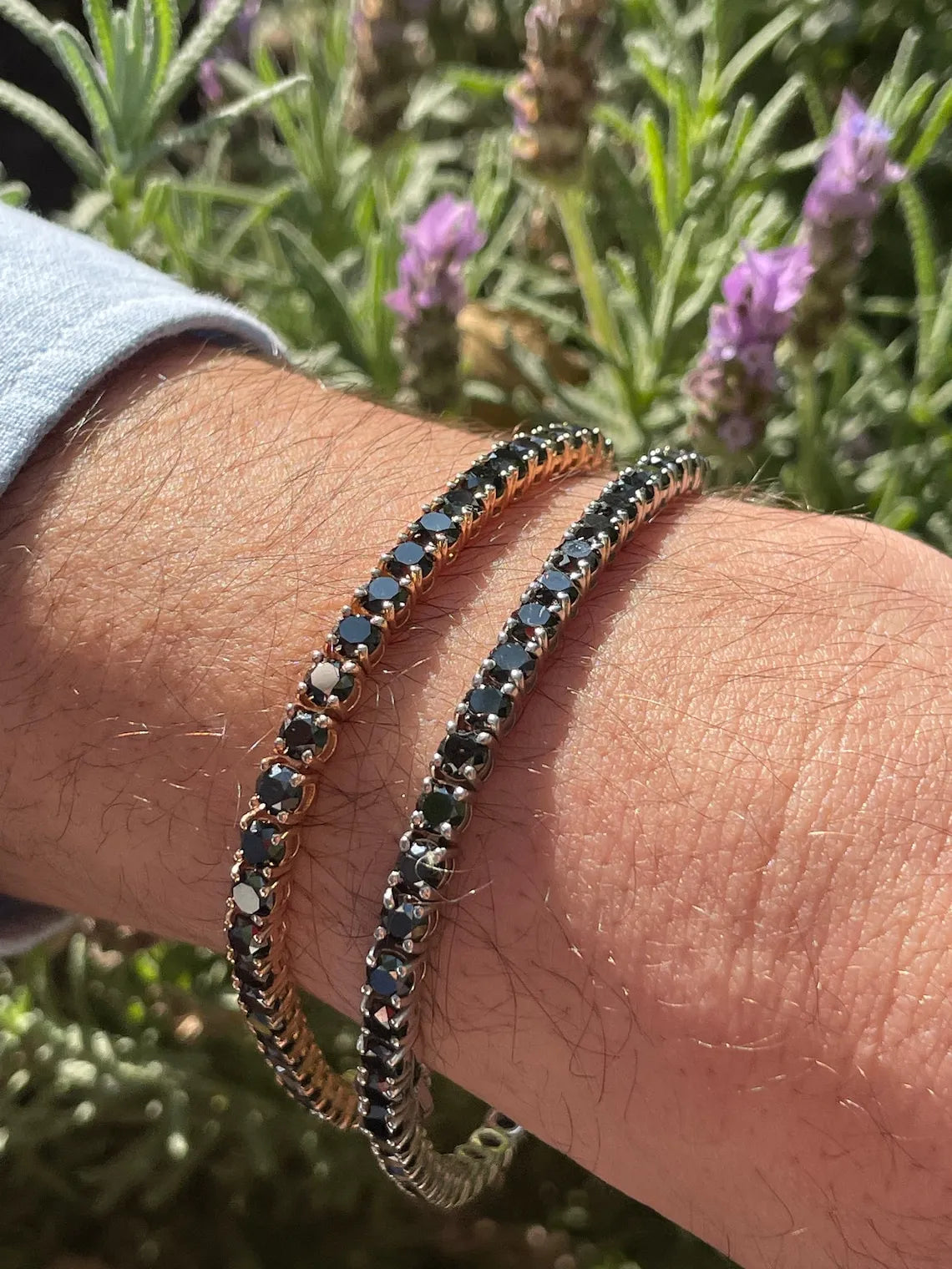 Tennis Bracelet Black Gold