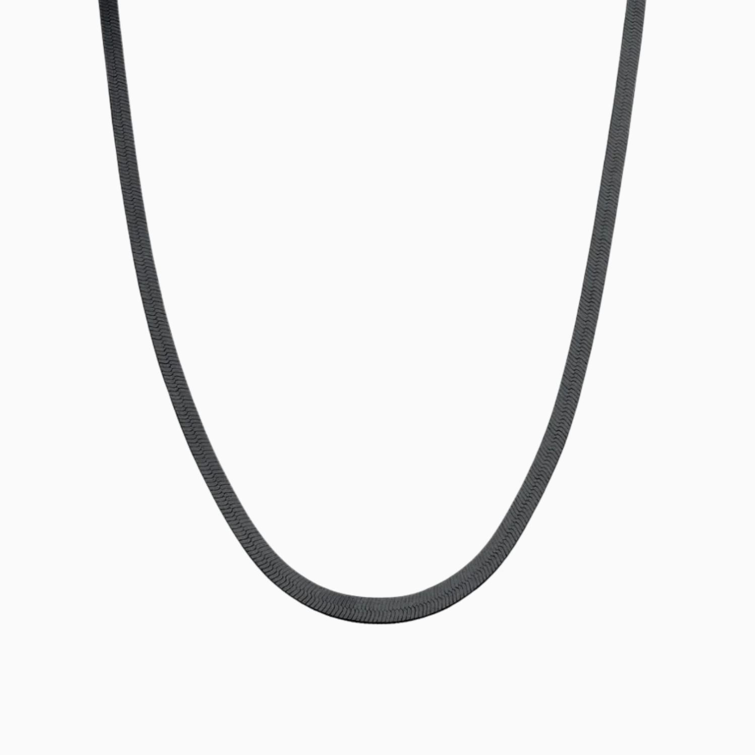 Flat Snake Chain Black
