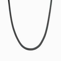Flat Snake Chain Black