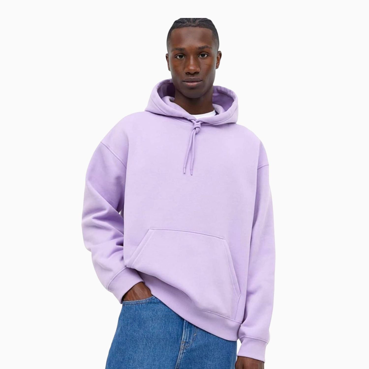 Basic Loose Fit Hoodie - Lilac