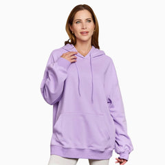 Basic Loose Fit Hoodie - Lilac